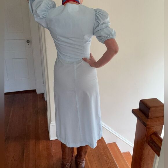 NWT Horses Atelier Puff Sleeve Button Front Dress - Picture 7 of 16